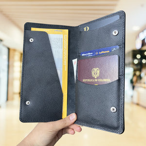 Porta Pasaporte E2 Negro