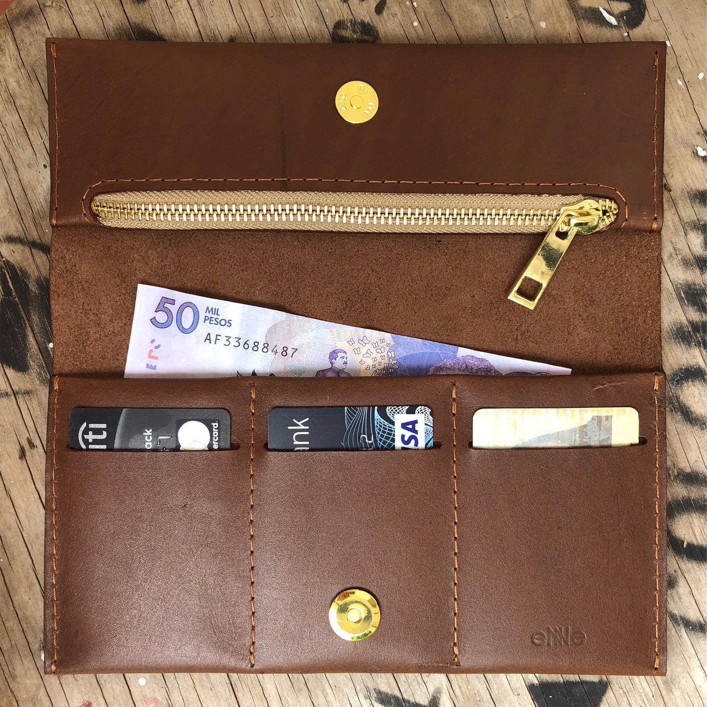 Billetera en cuero | ENNE Taller de Cuero