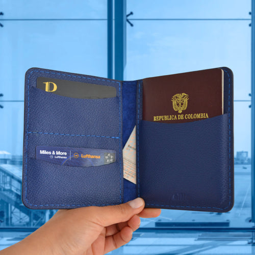 Porta Pasaporte E1 - Azul Oscuro
