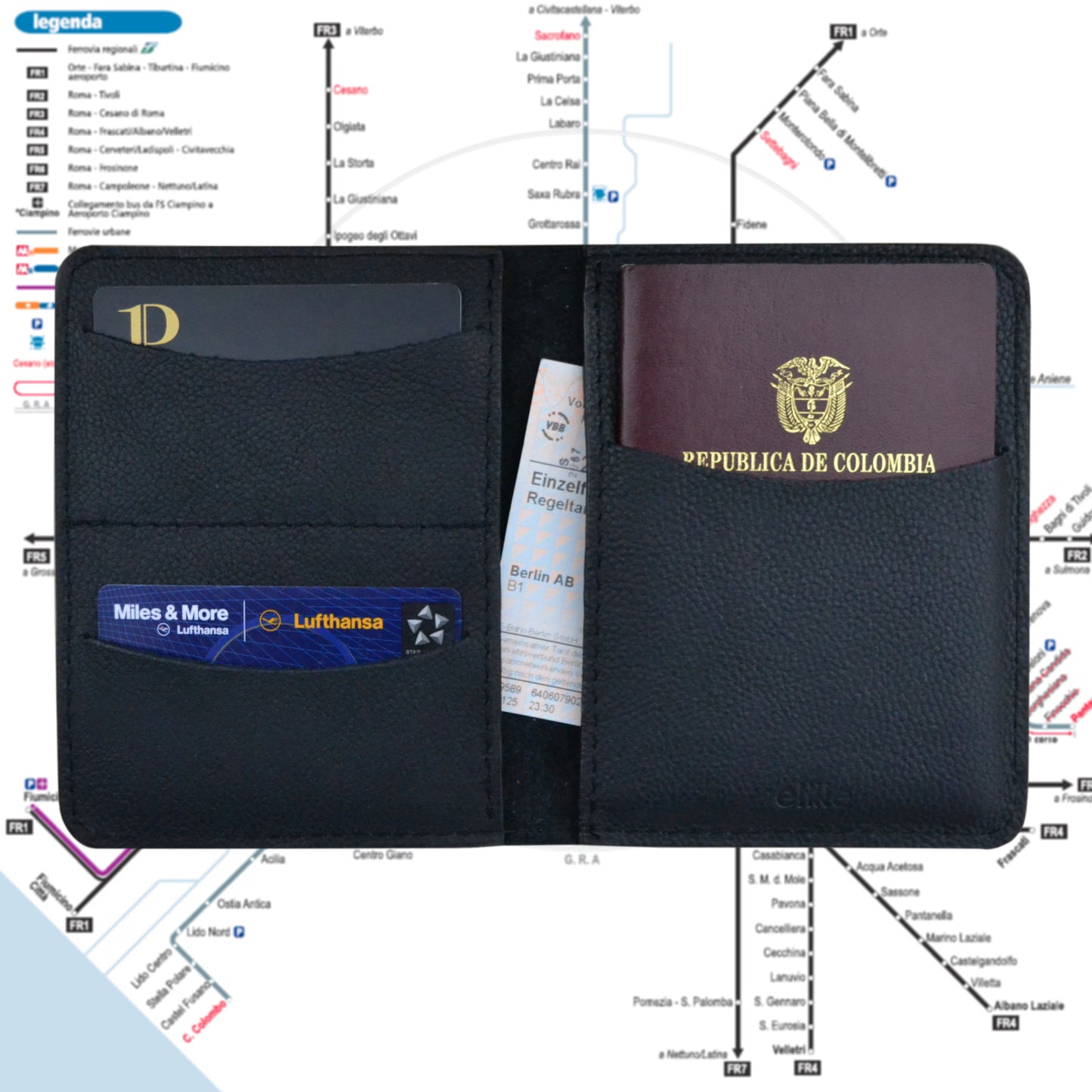 Porta pasaporte en cuero | ENNE Taller de Cuero