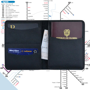 Porta Pasaporte E1 - Negro