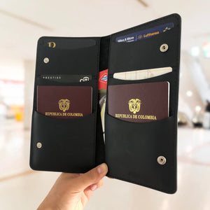 Porta Pasaporte E5 - Negro Mate