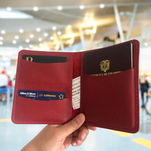 Porta Pasaporte E1 - Rojo